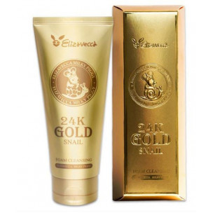 ELIZAVECCA ПЕНКА ДЛЯ УМЫВАНИЯ НА ОСНОВЕ УЛИТОЧНОГО МУЦИНА И ЗОЛОТА 24K GOLD SNAIL CLEANSING FOAM, 180 МЛ