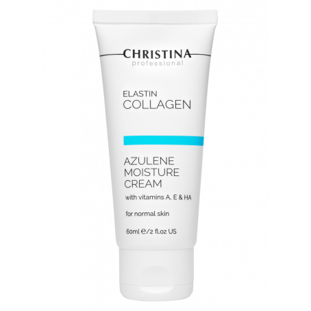 Christina Elastin Collagen Azulene Увлажняющий крем c витаминами А, Е и гиалуроновой кислотой для нормальной кожи 