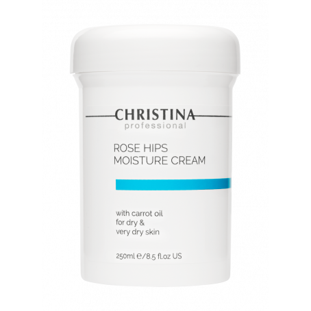 Christina Rose Hips Moisture Cream with Carrot Oil Увлажняющий крем с маслом моркови для сухой и очень сухой кожи, 250 мл