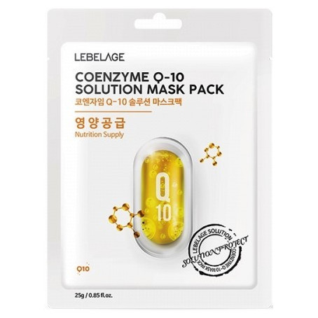 Lebelage Маска для лица тканевая КОЭНЗИМ Q-10 Coenzyme Q-10 Solution Mask Pack, 25 г