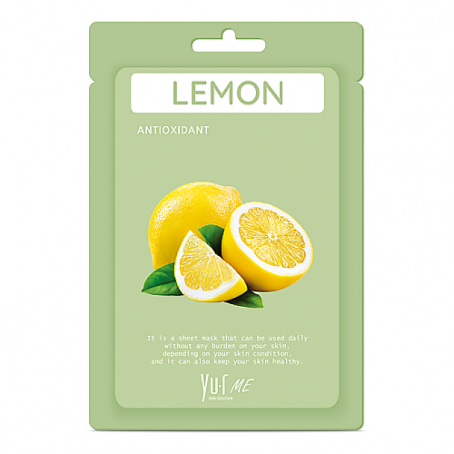 YU.R Me Маска тканевая с экстрактом лимона Lemon sheet mask, 1 шт