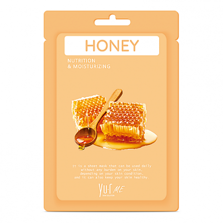 YU.R Me Маска тканевая с экстрактом мёда Honey sheet mask, 1 шт