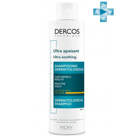 Vichy DERCOS Успокаивающий шампунь-уход для сухих волос, 200 мл	