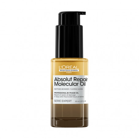 L'Oreal Professionnel Профессиональное двухфазное масло для восстановления волос Absolut Repair Molecular, 30 мл L'Oreal Professionnel Профессиональное двухфазное масло для восстановления волос Absolut Repair Molecular, 30 мл
