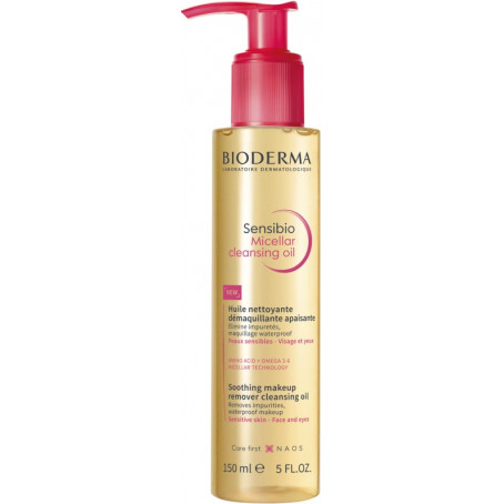 Bioderma Мицеллярное масло для очищения лица Sensibio для чувствительной кожи, 150 мл
